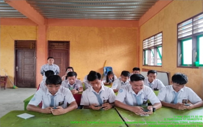 Proses Pelaksanaan Ujian Sekolah berbasis CBT menggunakan Android SMK Negeri 1 Amandraya